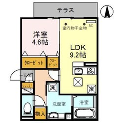 Ｄ－ＲＯＯＭ紅雲町Ｂの物件間取画像